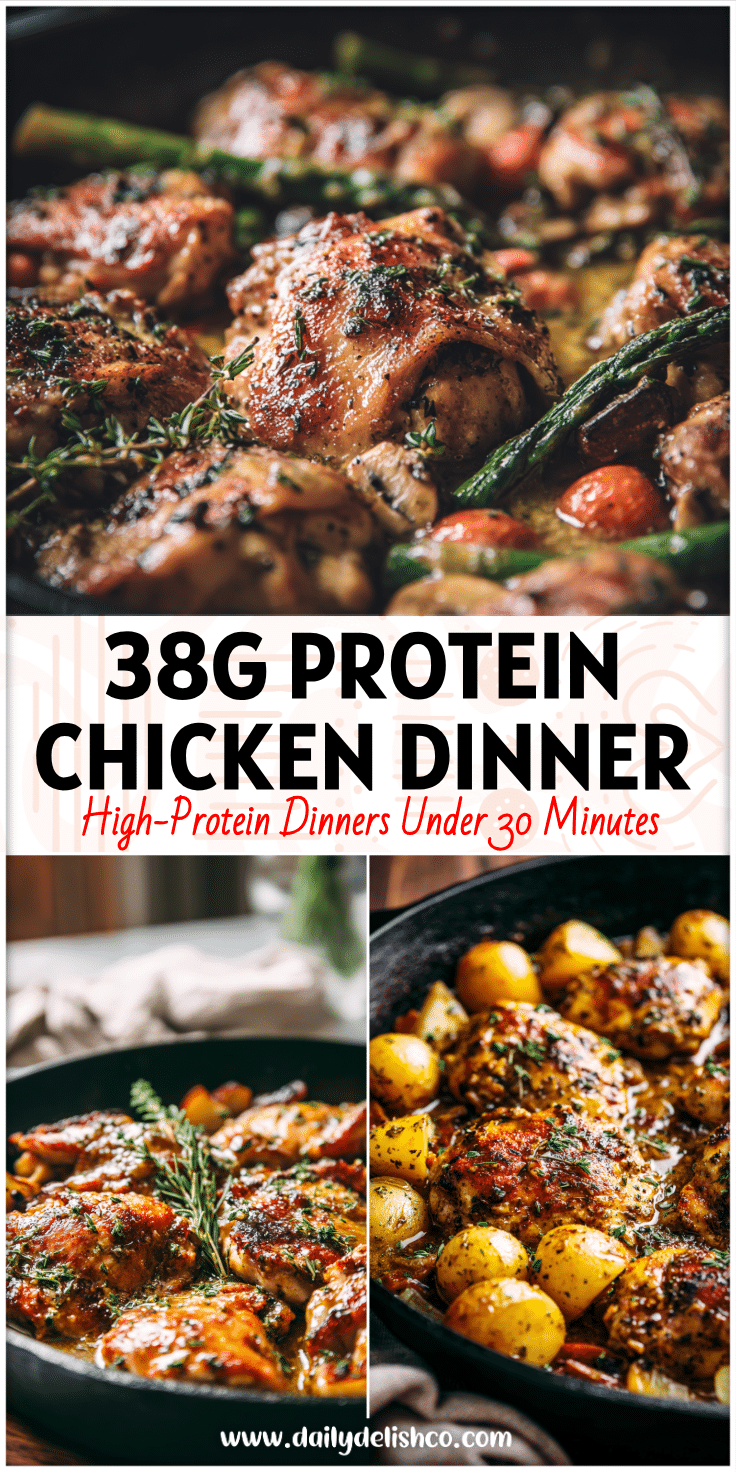 Golden maple dijon chicken skillet served with herbs and vegetables for Whole 30 and Paleo supper recipes.